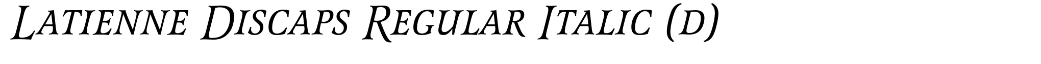 Latienne Discaps Regular Italic (d) image